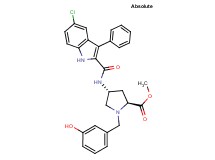 methyl (4R)-4-{[(5-chloro-3-phenyl-1H-indol-2-yl)carbonyl]amino}-1-(3-hydroxybenzyl)-L-prolinate