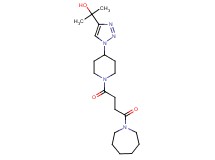 2-{1-[1-(4-azepan-1-yl-4-oxobutanoyl)piperidin-4-yl]-1H-1,2,3-triazol-4-yl}propan-2-ol