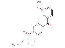 1-(3-methoxybenzoyl)-4-{[1-(methoxymethyl)cyclobutyl]carbonyl}piperazine