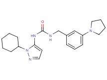 N-(1-cyclohexyl-1H-pyrazol-5-yl)-N'-(3-pyrrolidin-1-ylbenzyl)urea