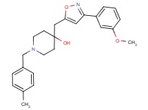 4-{[3-(3-methoxyphenyl)-5-isoxazolyl]methyl}-1-(4-methylbenzyl)-4-piperidinol