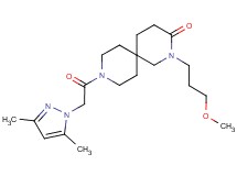 9-[(3,5-dimethyl-1H-pyrazol-1-yl)acetyl]-2-(3-methoxypropyl)-2,9-diazaspiro[5.5]undecan-3-one