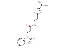 N-[2-(5-isopropyl-1,2,4-oxadiazol-3-yl)ethyl]-N-methyl-3-(2-oxo-2,3-dihydro-1H-benzimidazol-1-yl)propanamide