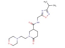 N-[(3-isopropyl-1,2,4-oxadiazol-5-yl)methyl]-1-[2-(4-morpholinyl)ethyl]-6-oxo-3-piperidinecarboxamide