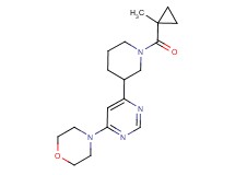 4-(6-{1-[(1-methylcyclopropyl)carbonyl]-3-piperidinyl}-4-pyrimidinyl)morpholine