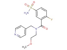 5-(aminosulfonyl)-2-fluoro-N-(2-methoxyethyl)-N-(4-pyridinylmethyl)benzamide