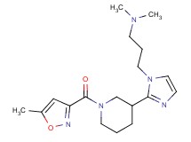 N,N-dimethyl-3-(2-{1-[(5-methylisoxazol-3-yl)carbonyl]piperidin-3-yl}-1H-imidazol-1-yl)propan-1-amine
