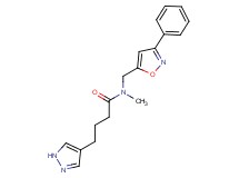 N-methyl-N-[(3-phenyl-5-isoxazolyl)methyl]-4-(1H-pyrazol-4-yl)butanamide