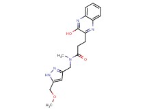 3-(3-hydroxy-2-quinoxalinyl)-N-{[5-(methoxymethyl)-1H-pyrazol-3-yl]methyl}-N-methylpropanamide