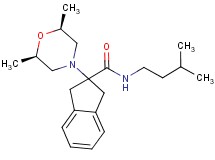 2-[(2R*,6S*)-2,6-dimethyl-4-morpholinyl]-N-(3-methylbutyl)-2-indanecarboxamide
