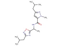3-isobutyl-N-[1-(3-isobutyl-1,2,4-oxadiazol-5-yl)ethyl]-1-methyl-1H-pyrazole-5-carboxamide