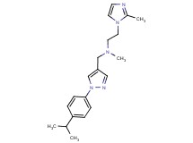 N-{[1-(4-isopropylphenyl)-1H-pyrazol-4-yl]methyl}-N-methyl-2-(2-methyl-1H-imidazol-1-yl)ethanamine