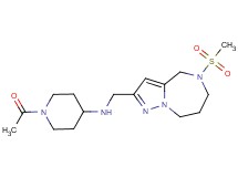 1-acetyl-N-{[5-(methylsulfonyl)-5,6,7,8-tetrahydro-4H-pyrazolo[1,5-a][1,4]diazepin-2-yl]methyl}piperidin-4-amine