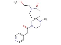9-(2-methoxyethyl)-1-methyl-4-(pyridin-4-ylacetyl)-1,4,9-triazaspiro[5.6]dodecan-10-one