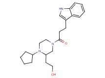 2-{1-cyclopentyl-4-[3-(1H-indol-3-yl)propanoyl]-2-piperazinyl}ethanol