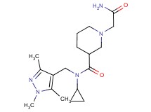 1-(2-amino-2-oxoethyl)-N-cyclopropyl-N-[(1,3,5-trimethyl-1H-pyrazol-4-yl)methyl]piperidine-3-carboxamide