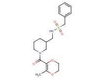 N-({1-[(3-methyl-5,6-dihydro-1,4-dioxin-2-yl)carbonyl]-3-piperidinyl}methyl)-1-phenylmethanesulfonamide