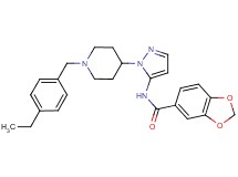 N-{1-[1-(4-ethylbenzyl)-4-piperidinyl]-1H-pyrazol-5-yl}-1,3-benzodioxole-5-carboxamide