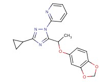 2-{5-[1-(1,3-benzodioxol-5-yloxy)ethyl]-3-cyclopropyl-1H-1,2,4-triazol-1-yl}pyridine
