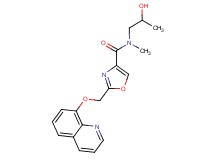 N-(2-hydroxypropyl)-N-methyl-2-[(quinolin-8-yloxy)methyl]-1,3-oxazole-4-carboxamide