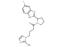 5-fluoro-2-{1-[4-(2-methyl-1H-imidazol-1-yl)butanoyl]-2-pyrrolidinyl}-1H-benzimidazole