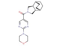 (1R*,2R*,6S*,7S*)-4-{[2-(4-morpholinyl)-5-pyrimidinyl]carbonyl}-4-azatricyclo[5.2.2.0~2,6~]undecane
