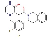 4-(2,3-difluorobenzyl)-3-[2-(3,4-dihydro-2(1H)-isoquinolinyl)-2-oxoethyl]-2-piperazinone