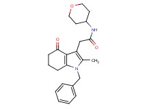 2-(1-benzyl-2-methyl-4-oxo-4,5,6,7-tetrahydro-1H-indol-3-yl)-N-(tetrahydro-2H-pyran-4-yl)acetamide