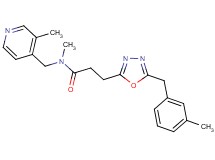 N-methyl-3-[5-(3-methylbenzyl)-1,3,4-oxadiazol-2-yl]-N-[(3-methyl-4-pyridinyl)methyl]propanamide