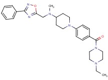 1-{4-[(4-ethyl-1-piperazinyl)carbonyl]phenyl}-N-methyl-N-[(3-phenyl-1,2,4-oxadiazol-5-yl)methyl]-4-piperidinamine