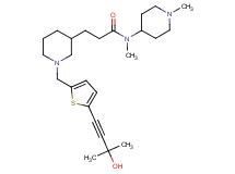 3-(1-{[5-(3-hydroxy-3-methyl-1-butyn-1-yl)-2-thienyl]methyl}-3-piperidinyl)-N-methyl-N-(1-methyl-4-piperidinyl)propanamide