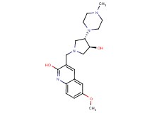 3-{[(3S*,4S*)-3-hydroxy-4-(4-methylpiperazin-1-yl)pyrrolidin-1-yl]methyl}-6-methoxyquinolin-2-ol