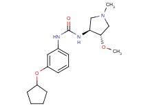 N-[3-(cyclopentyloxy)phenyl]-N'-[(3S*,4S*)-4-methoxy-1-methylpyrrolidin-3-yl]urea