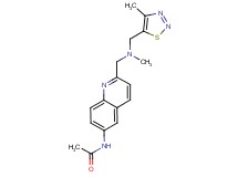 N-[2-({methyl[(4-methyl-1,2,3-thiadiazol-5-yl)methyl]amino}methyl)quinolin-6-yl]acetamide