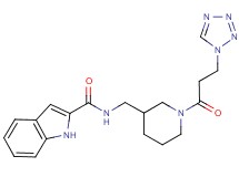 N-({1-[3-(1H-tetrazol-1-yl)propanoyl]piperidin-3-yl}methyl)-1H-indole-2-carboxamide