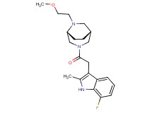 (1R*,5R*)-3-[(7-fluoro-2-methyl-1H-indol-3-yl)acetyl]-6-(2-methoxyethyl)-3,6-diazabicyclo[3.2.2]nonane