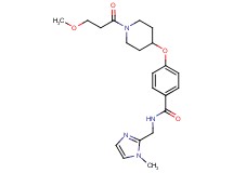 4-{[1-(3-methoxypropanoyl)-4-piperidinyl]oxy}-N-[(1-methyl-1H-imidazol-2-yl)methyl]benzamide