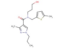 N-(3-hydroxypropyl)-3-methyl-N-[(5-methyl-2-thienyl)methyl]-1-propyl-1H-pyrazole-4-carboxamide
