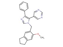 5-{1-[(6-methoxy-2,3-dihydro-1H-inden-5-yl)methyl]-4-phenyl-1H-imidazol-5-yl}pyrimidine