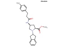 methyl (4S)-1-(2,3-dihydro-1H-inden-2-yl)-4-{[3-(4-methylphenyl)propanoyl]amino}-L-prolinate