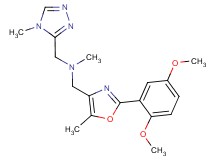 1-[2-(2,5-dimethoxyphenyl)-5-methyl-1,3-oxazol-4-yl]-N-methyl-N-[(4-methyl-4H-1,2,4-triazol-3-yl)methyl]methanamine
