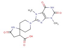 8-(3,7-dimethyl-2,6-dioxo-2,3,6,7-tetrahydro-1H-purin-8-yl)-2-oxo-1,8-diazaspiro[4.5]decane-4-carboxylic acid
