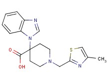 4-(1H-benzimidazol-1-yl)-1-[(4-methyl-1,3-thiazol-2-yl)methyl]piperidine-4-carboxylic acid