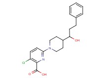 3-chloro-6-[4-(1-hydroxy-3-phenylpropyl)-1-piperidinyl]-2-pyridinecarboxylic acid