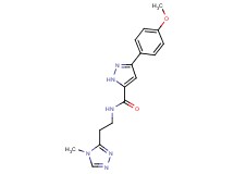 3-(4-methoxyphenyl)-N-[2-(4-methyl-4H-1,2,4-triazol-3-yl)ethyl]-1H-pyrazole-5-carboxamide
