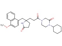 1-cyclohexyl-4-(3-{2-[(4-methoxy-1-naphthyl)methyl]-5-oxo-2-pyrrolidinyl}propanoyl)-2-piperazinone