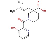 1-[(3-hydroxypyridin-2-yl)carbonyl]-3-(3-methylbut-2-en-1-yl)piperidine-3-carboxylic acid