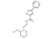 N-{2-[2-(hydroxymethyl)piperidin-1-yl]ethyl}-3-pyridin-4-yl-1H-pyrazole-5-carboxamide