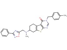 3-(4-methylbenzyl)-7-{methyl[(3-phenyl-1,2,4-oxadiazol-5-yl)methyl]amino}-5,6,7,8-tetrahydro[1]benzothieno[2,3-d]pyrimidin-4(3H)-one