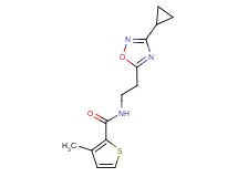 N-[2-(3-cyclopropyl-1,2,4-oxadiazol-5-yl)ethyl]-3-methylthiophene-2-carboxamide